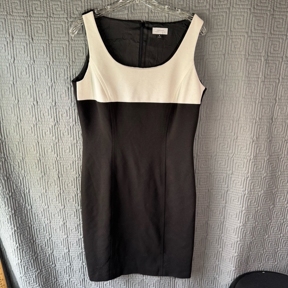 Tahari Dress Women’s Size 8 Black White Arthur S. Levine
